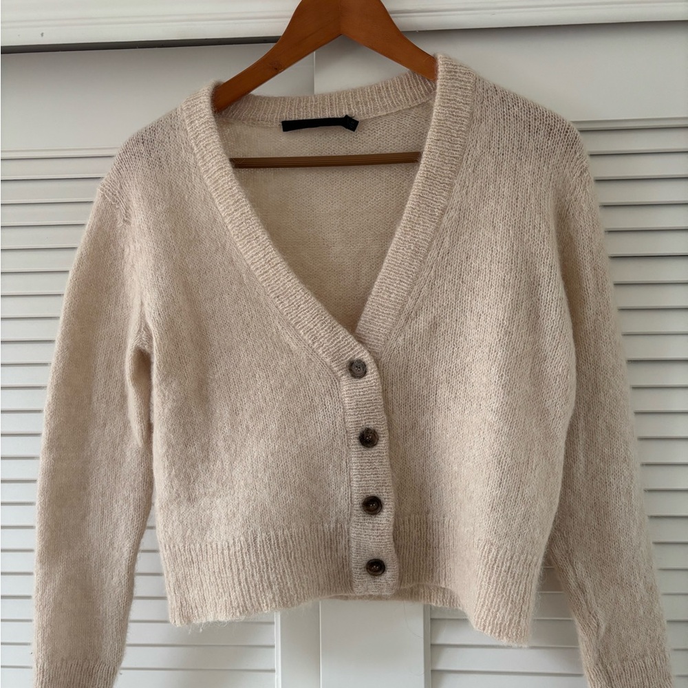 Jenni Kayne Cream Button-Up Cardigan